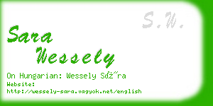 sara wessely business card